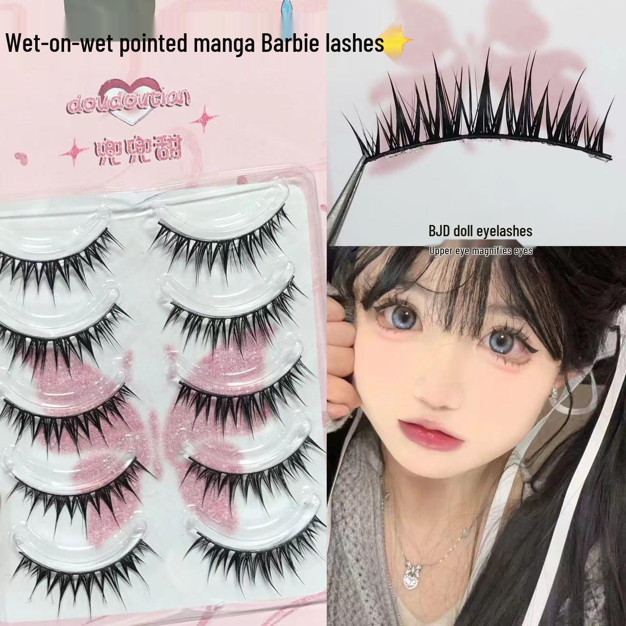 

DouDou Sweet Comics Little Devil Transparent Full Strip Eyelashes - Dense, Curled, Webbing Design