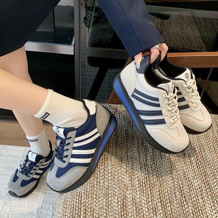 Retro Platform German Training Shoes Women's 2025 Summer New Summer Breathable Versatile Foot Small Outdoor Casual Forrest Gump Shoes