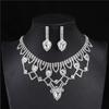 Exquisite Full Diamond Bridal Necklace & Earrings Set - High-Grade Wedding Accessories