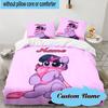 Custom Name 3PCS Little Unicorn Friendship Bedding Set, Including 1pc Duvet Cover And 2pcs Pillowcases, Suitable for Dorms and Bedrooms Gift