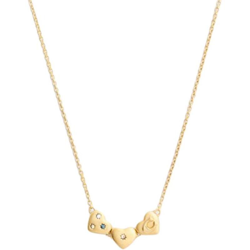 COACH Love Pendant Necklace Women s Gold