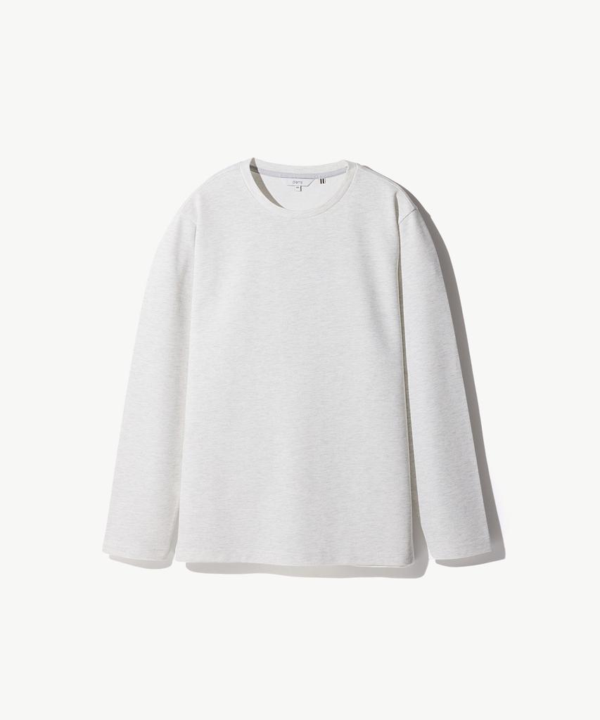 STCO Diems Ripple Knit Round T-Shirt Ivory (Classic Fit)_Dtswz04Csi