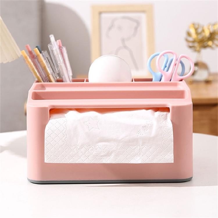 Tissue Box Holder with Storage Multi-function Remote Control Desk Storage Box