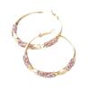 2024 Exaggerated Design Diamond Twisted Hoop Earrings for Women - Unique, Retro Style