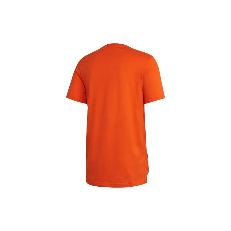 Adidas Originals Set in Sleeve T Shirt Men's Preppy Orange Yellow GK0645