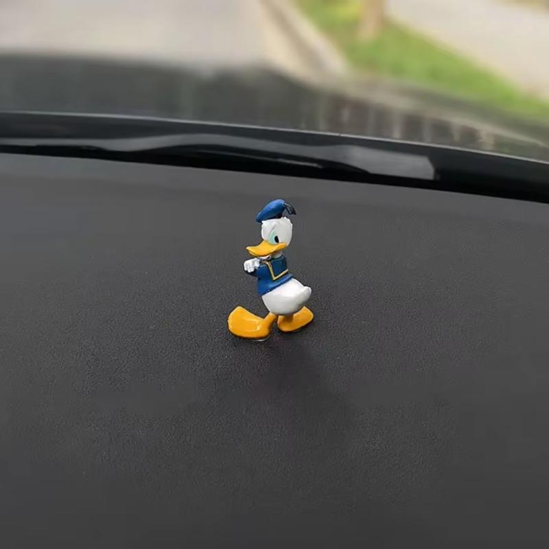 Adorable Disney Mickey and Donald Duck Car Ornaments Healing Car Accessories Mini Dashboard and Monitor Ornaments for Women