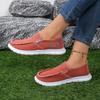 Unisex Casual Low-Top Loafers, Denim Washed With Daisy Embroidery, Soft Durable Fashion Canvas Shoes 2025