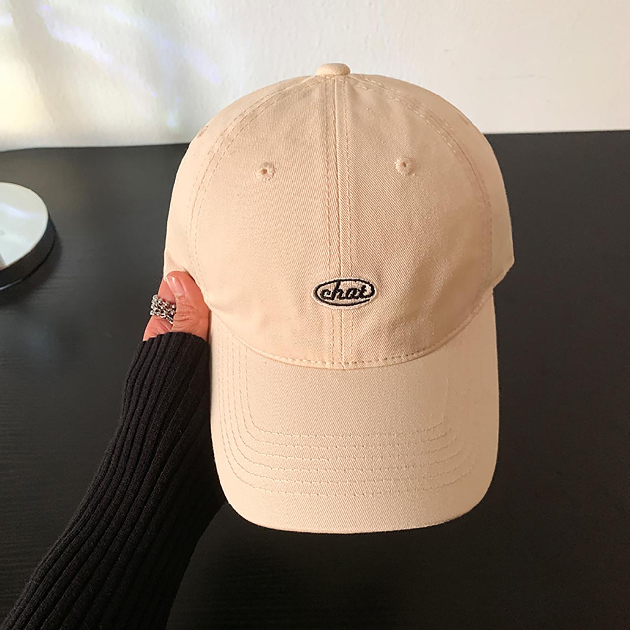 

Women Solid Color Baseball Cap Embroidered Letter Casual Adjustable Sun Hat Outdoor Girl Sunshade Peaked Caps Adjustable бежевый