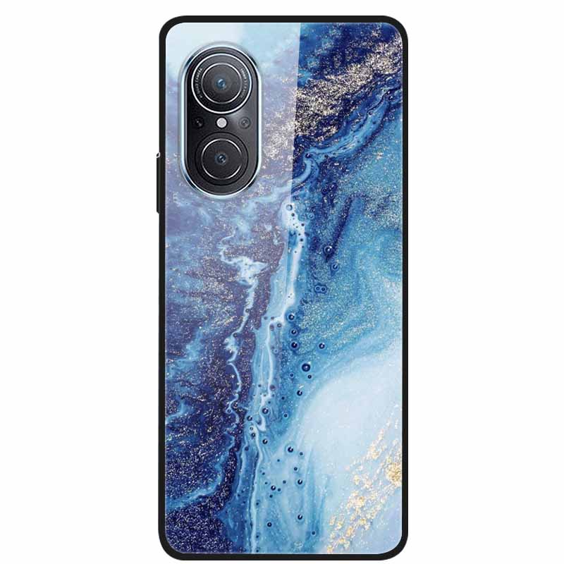 For Huawei Nova 9 10 Case Marble Tempered Glass Cover Hard Back Case For Huawei Nova9 10 SE Capa Nova10 Shockproof Funda Coque