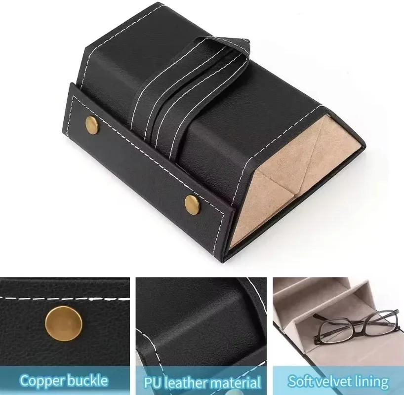 Foldable Multi - Slot Travel Glasses Case for Portable Glasses Storage, Sunglasses and Eyeglasses Organizer