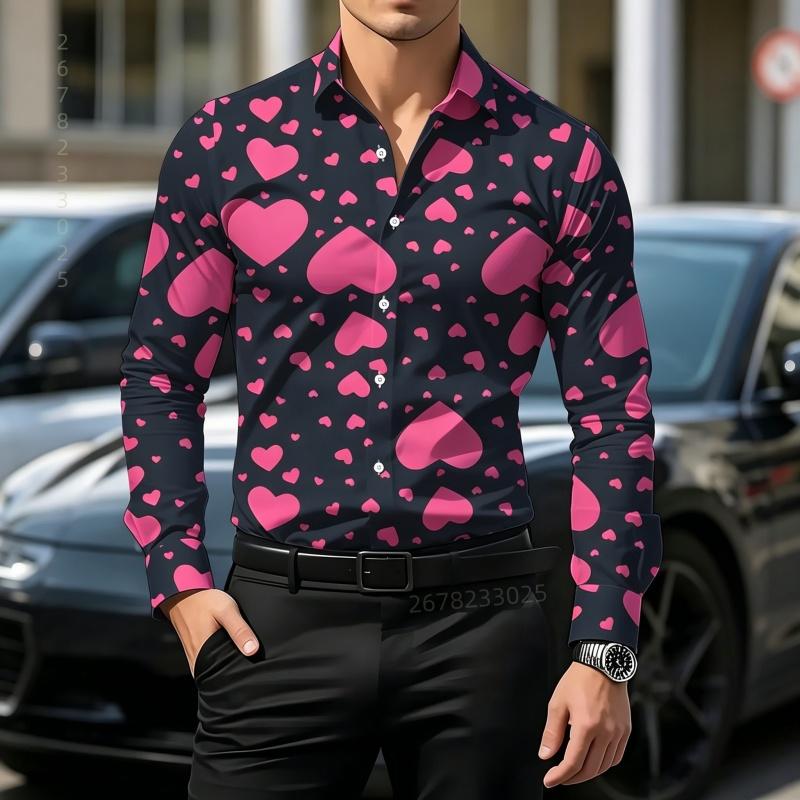 Hochwertiges personalisiertes bedrucktes Herrenhemd, modisches kontrastfarbiges Langarmhemd, lässiges Business-Herrenhemd XS-6XL