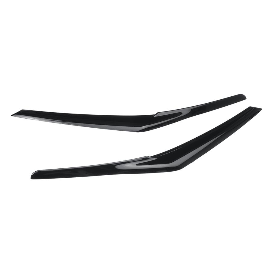 For 2018-2019 Toyota Camry Glossy Black Headlight Eyelid Eye Lid Cover Eyebrows