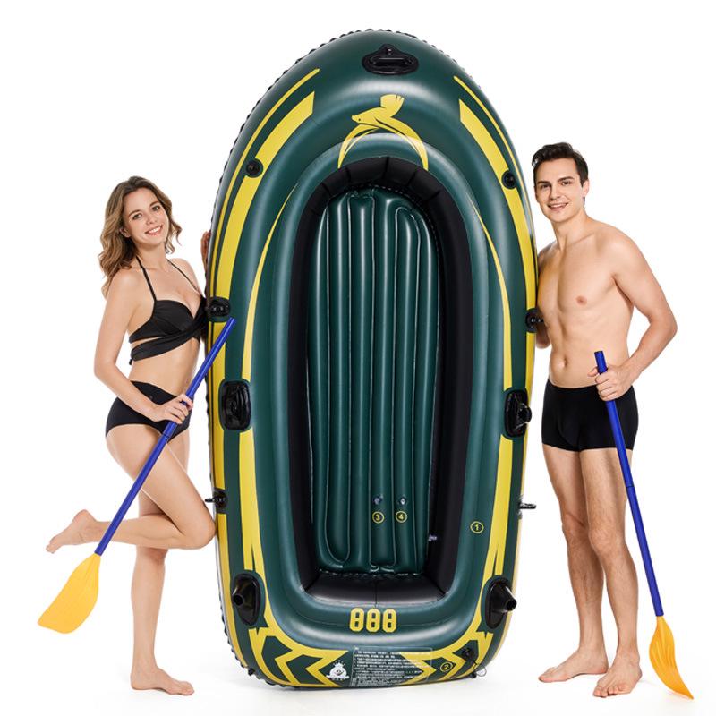 Caiac gonflabil barcă de pescuit - Raft și barcă pneumatică verde militar