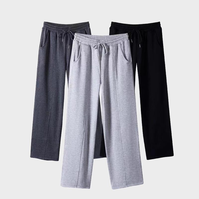 Maulbeerseide Gebürstet Warm Lässig Gerades Bein Hose - Bequem, Sportlich, Herbst/Winter 5152