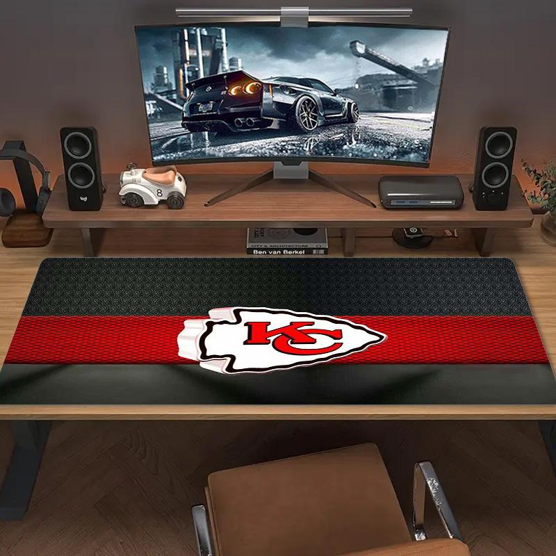 Kansas City Chiefs Color Mouse Pad Large Gaming Table Cushion Non-slip Laptop Tablet Big Mousepad XXL Mat Mini PC Playmat With Lock edge