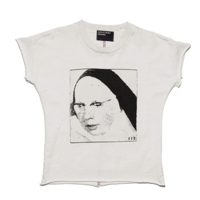 Letter printing retro portrait American tide brand loose men's and women's casual short-sleeved T-shirt tide