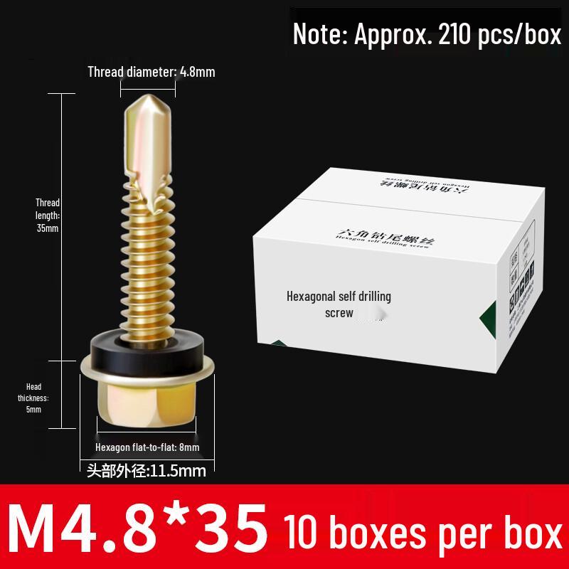 Color Zinc Hex Head Self-Drilling Screws