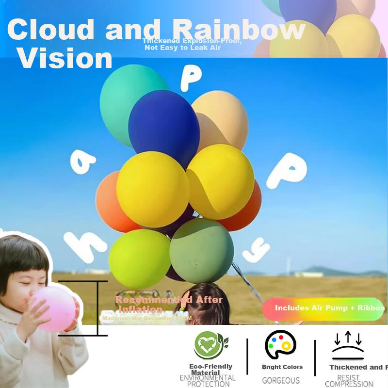 Shicai Thickened Colored Latex Balloons Birthday Decoration Confession Scene Children's Picnic Outdoor Photo Props F