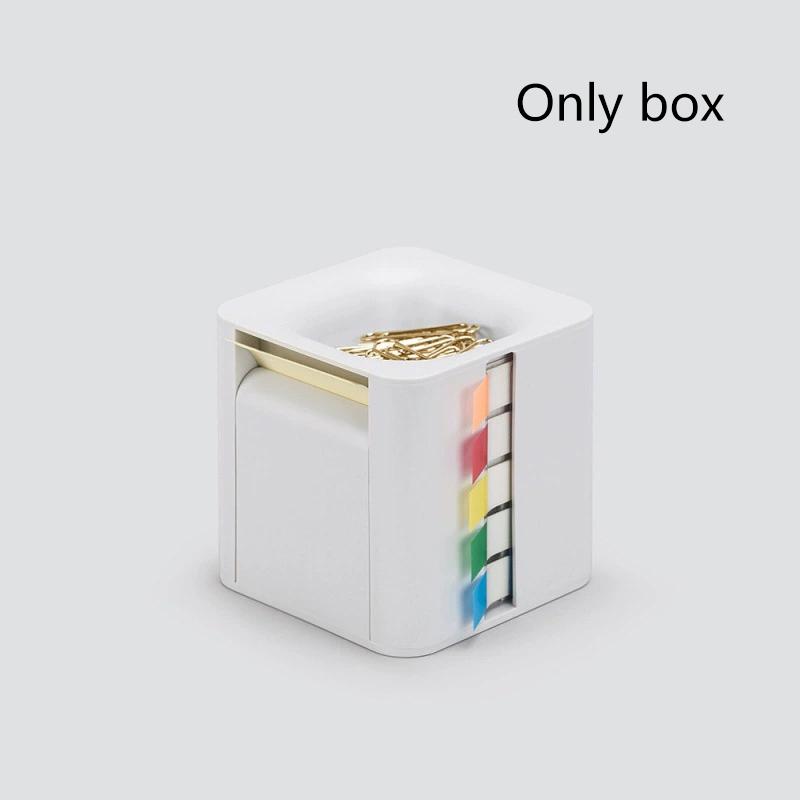 Multifunctional Sticky Note Dispenser Plastic Sticky Note Holder White Sticky Note Container Office Supplies For Office Desk
