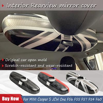 Union Jack-cubierta para espejo retrovisor Interior, pegatina de coche para MINI Cooper S JCW One F56 F55 F57 F54 Clubman F60 Interior