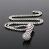 Unique Designs Barber Poles Pendant Necklace for Barbers and Hair Enthusiasts with Electroplated Finish Casual Wear