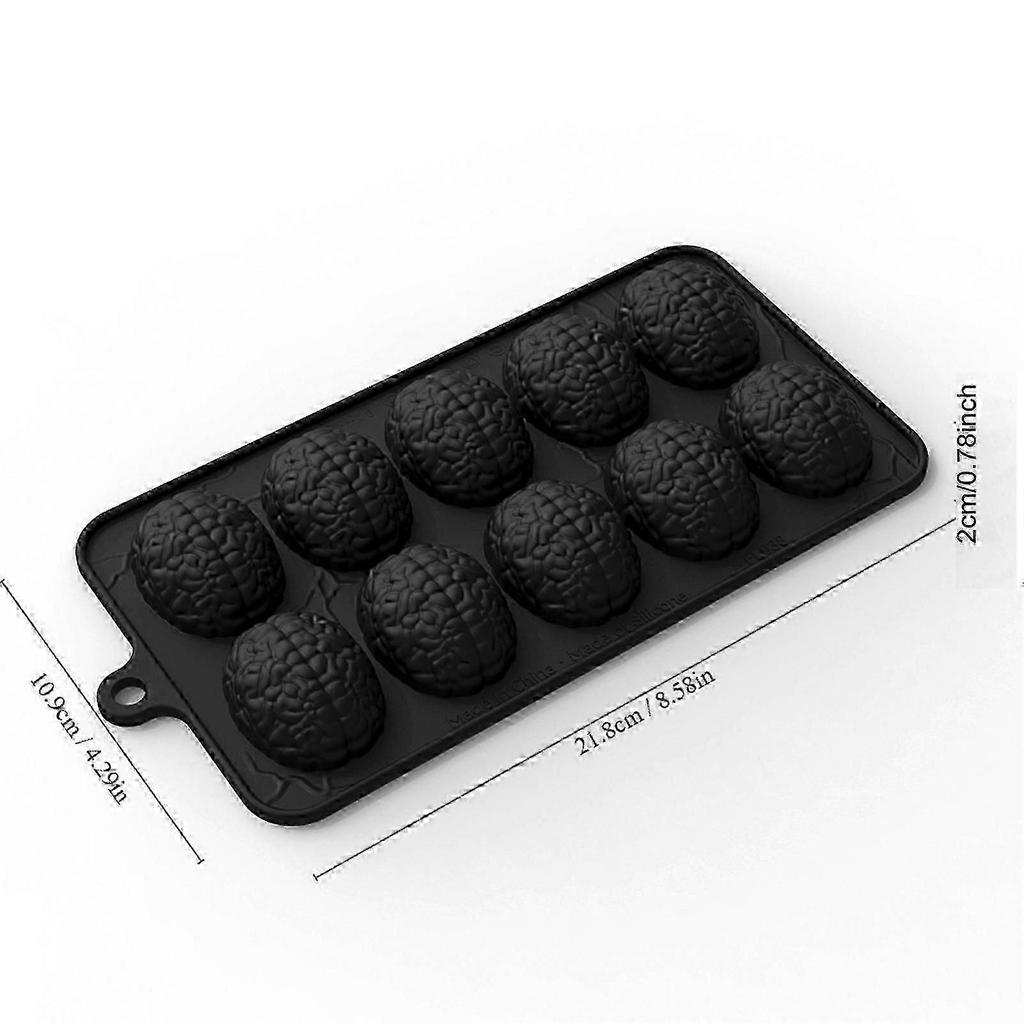Silicone Brain Baking Mold Non-Stick Halloween Bakeware for Cakes Chocolates Cupcakes Easy to Clean Silicone Cookie Cutters-Good