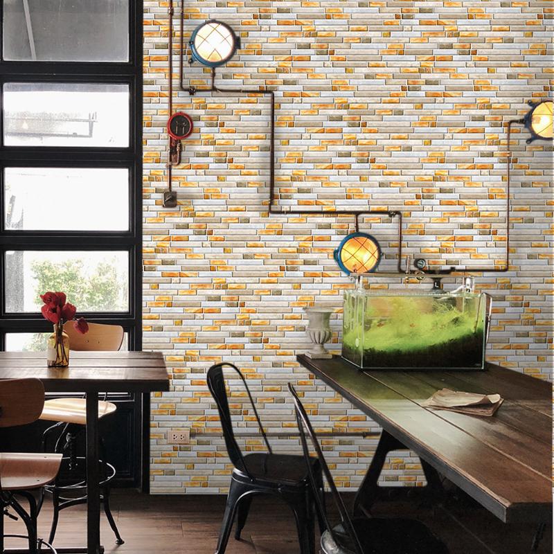 14 ks Elegance Žlutý mramor Samolepky na kuchyňské dlaždice Koupelna Samolepící nástěnná dekorace Home DIY