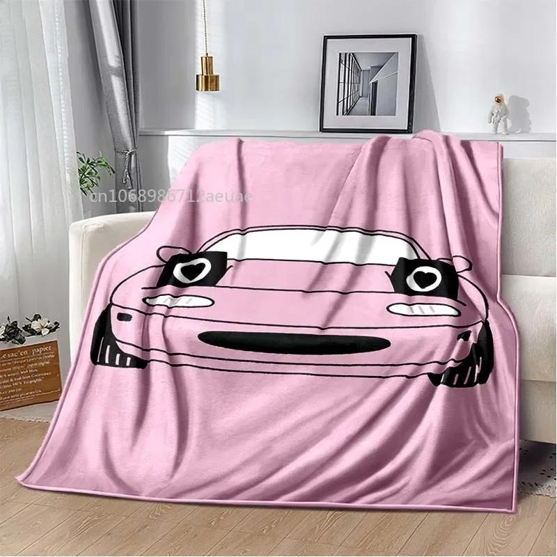 Neon Japanische Kunst Miata Auto Bedruckte Flanelldecke Leicht Warm Plüsch Bett Sofa Stuhl Decke
