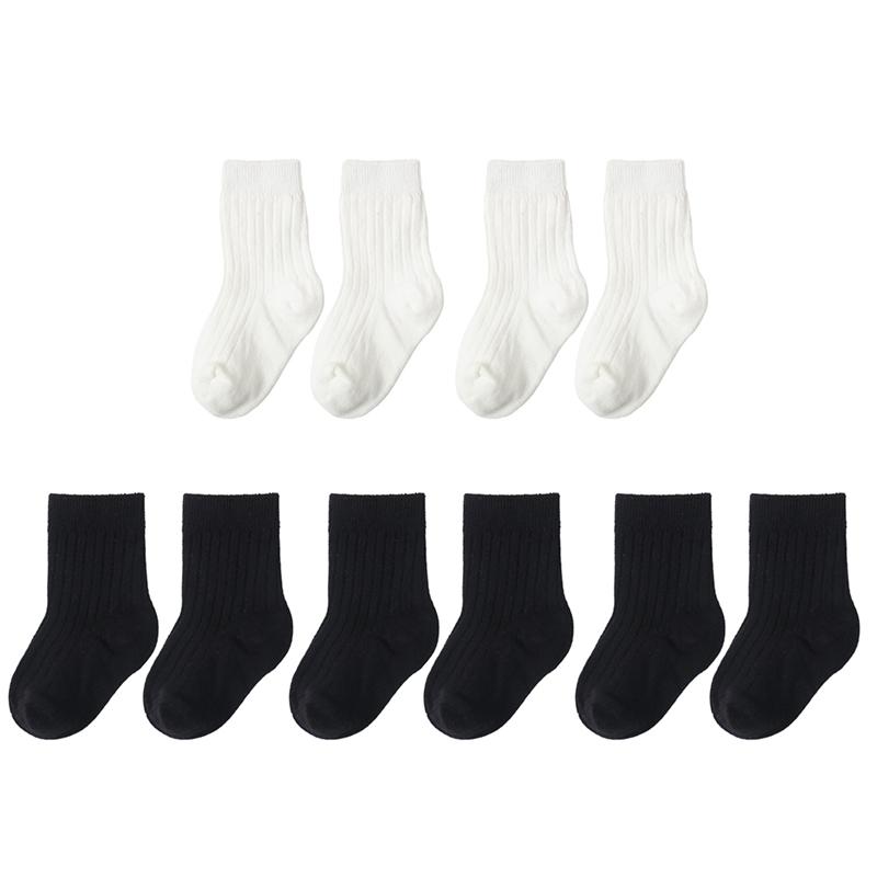 Kindersocken 5 Paar einfarbige Kurzschlauch-Kindersocken