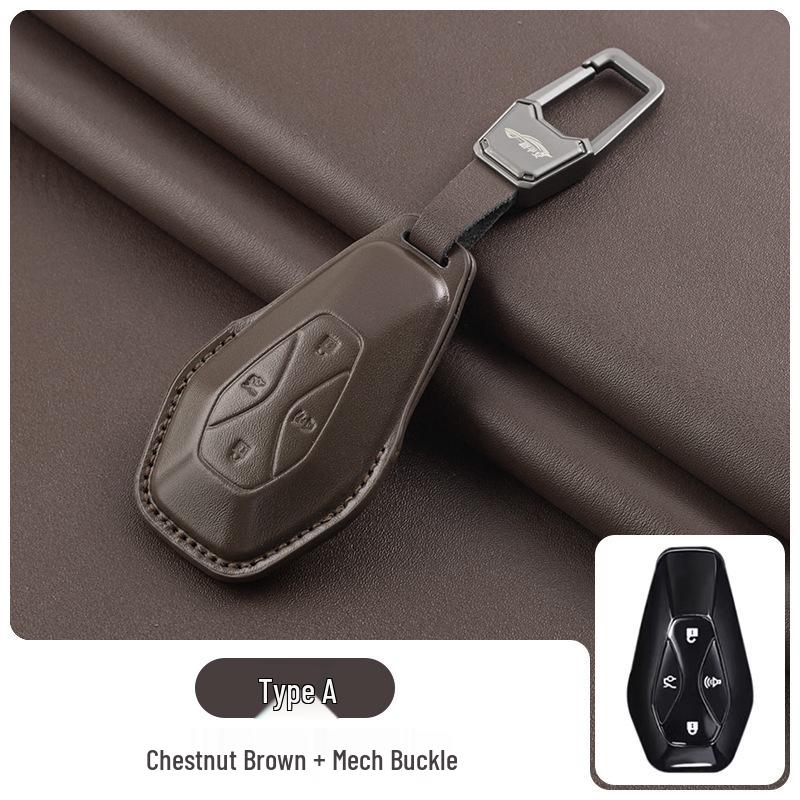 

ARCFOX Alpha S5 Genuine Leather Key Case for BAIC New Energy, Unisex