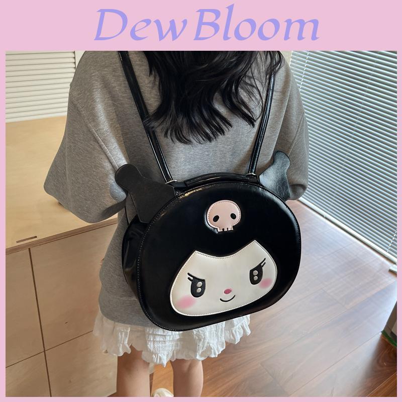 Kuromi Cute Girls Summer Backpack With Macaron Color Pu Material For Daily Use