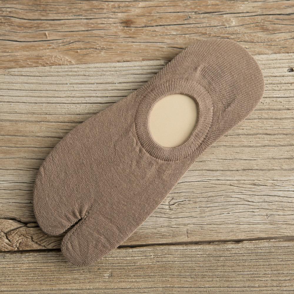 

Мягкие шлепанцы мужские женские хлопковые в японском стиле короткие носки с двумя пальцами чулочно-носочные изделия носки с раздельным носком кофейный