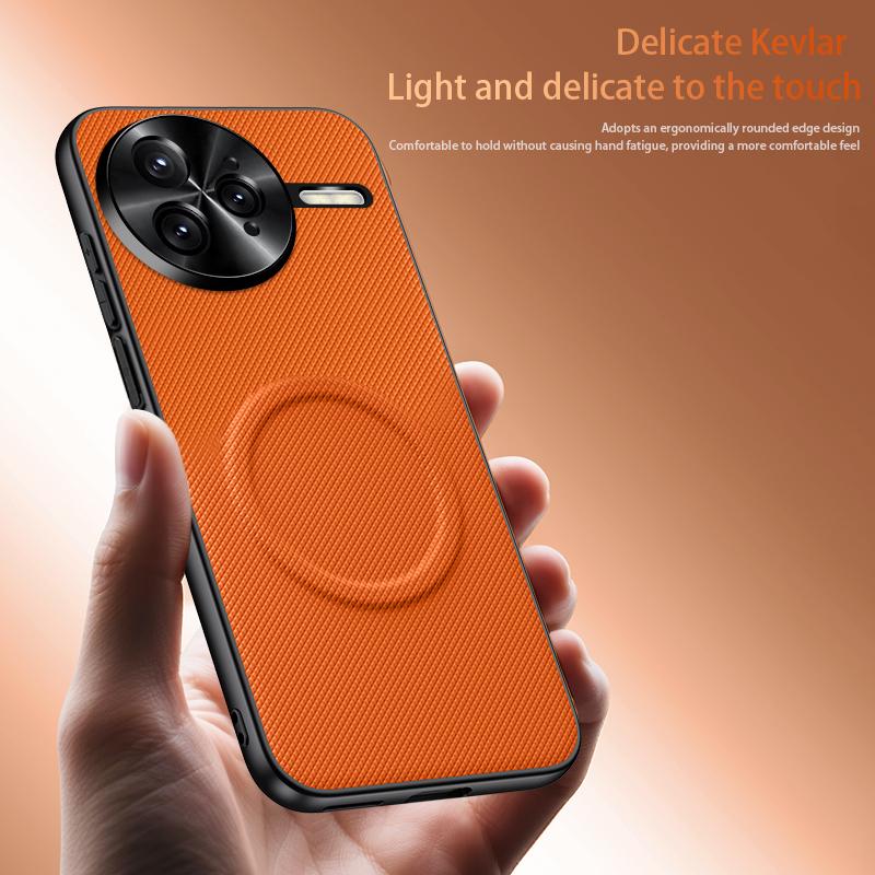 Case For Xiaomi Poco F7 Ultra F7 Pro 5G For MagSafe Magnetic Matte Fine Grained Leather Shell Metal Lens Frame Cover Bumper
