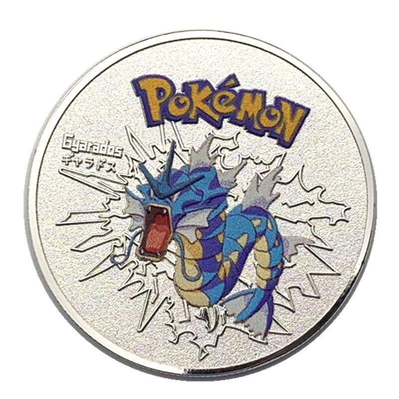 Krásná a vynikající kolekce mincí Pokémon s Pikachu, Gyaradosem, Enteiem, Mewtwoem a Celebi