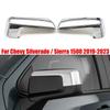 Car Sticker Rearview Side Mirror Cover Wing Cap Exterior Rear View Case Trim For Chevy Silverado 1500 CMC SIERRA 2019-2026