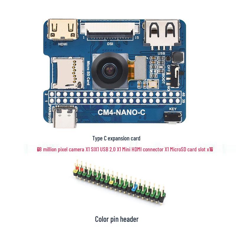 Raspberry Pi CM4 Expansion Board with 8MP Camera, HDMI, CSI Interface, and Gigabit Ethernet