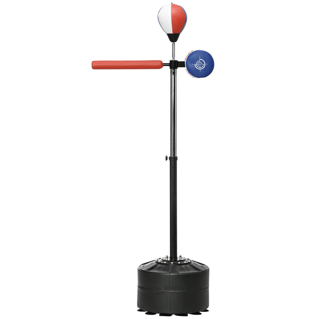 Adjustable Speed Bag, Boxing Bag, with Stand, Reflex Bar, Punching Pad, Multicoloured