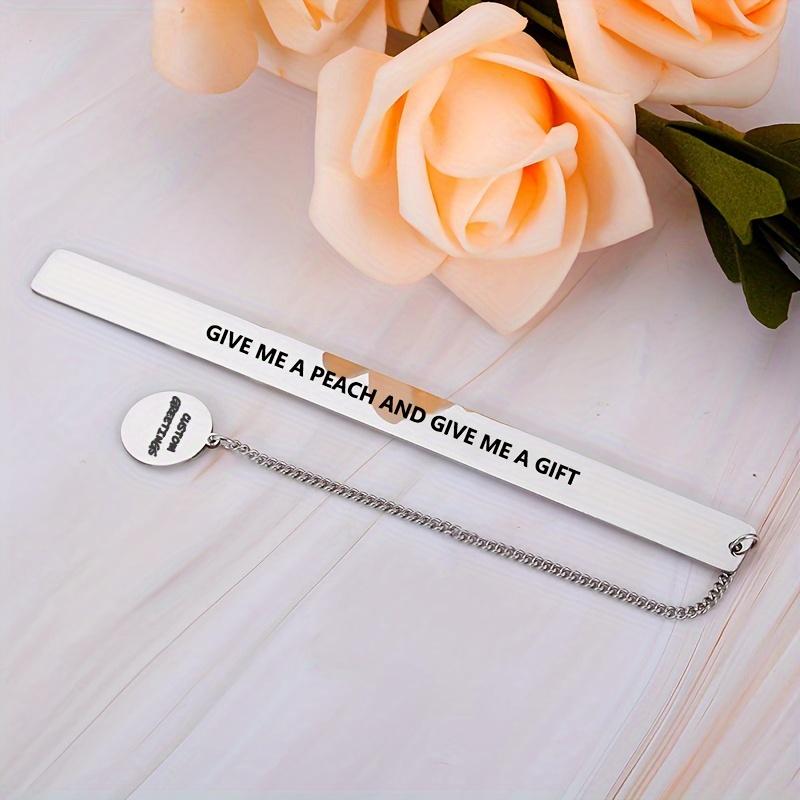 SQ Customized Stainless Steel Bookmark with a Bad Taste of Funny Bookmark, a Gift for a Teacher's Day with Engraved Words On a