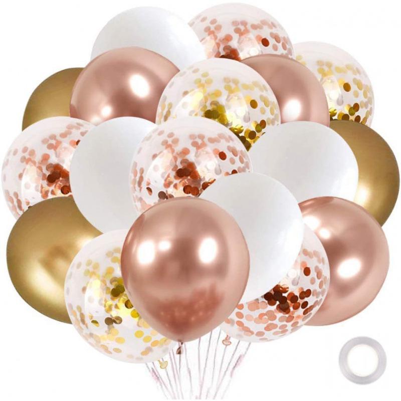 Metal Sequin Balloon Set - 30 Colorful Holiday Party Decorations