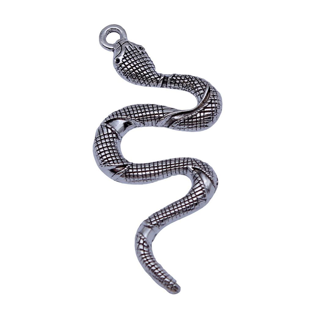 Cobra Snake Charms Antique Bronze Silver Pendants For DIY Bracelet Necklace Jewelry