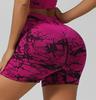 Tie-Dye Yoga Set: Beautiful Back Sports Bra & High-Waist Peach Lift Leggings