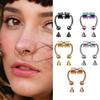 1/2/3/4/5 Adet Sahte Manyetik Burun Halkaları, Faux Piercing Burun Halkaları Piercing Olmayan Septum Halkaları Klipsli Paslanmaz Çelik Mıknatıslı Halkalar