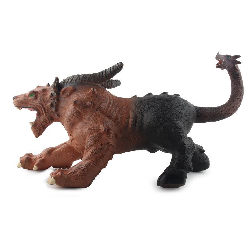 Jucărie Dinozaur Mare din Cauciuc Moale Umplut cu Bumbac Simulat cu Efect Sonor Mutant Dragon Triceratops Model Animal Ornament Colecție