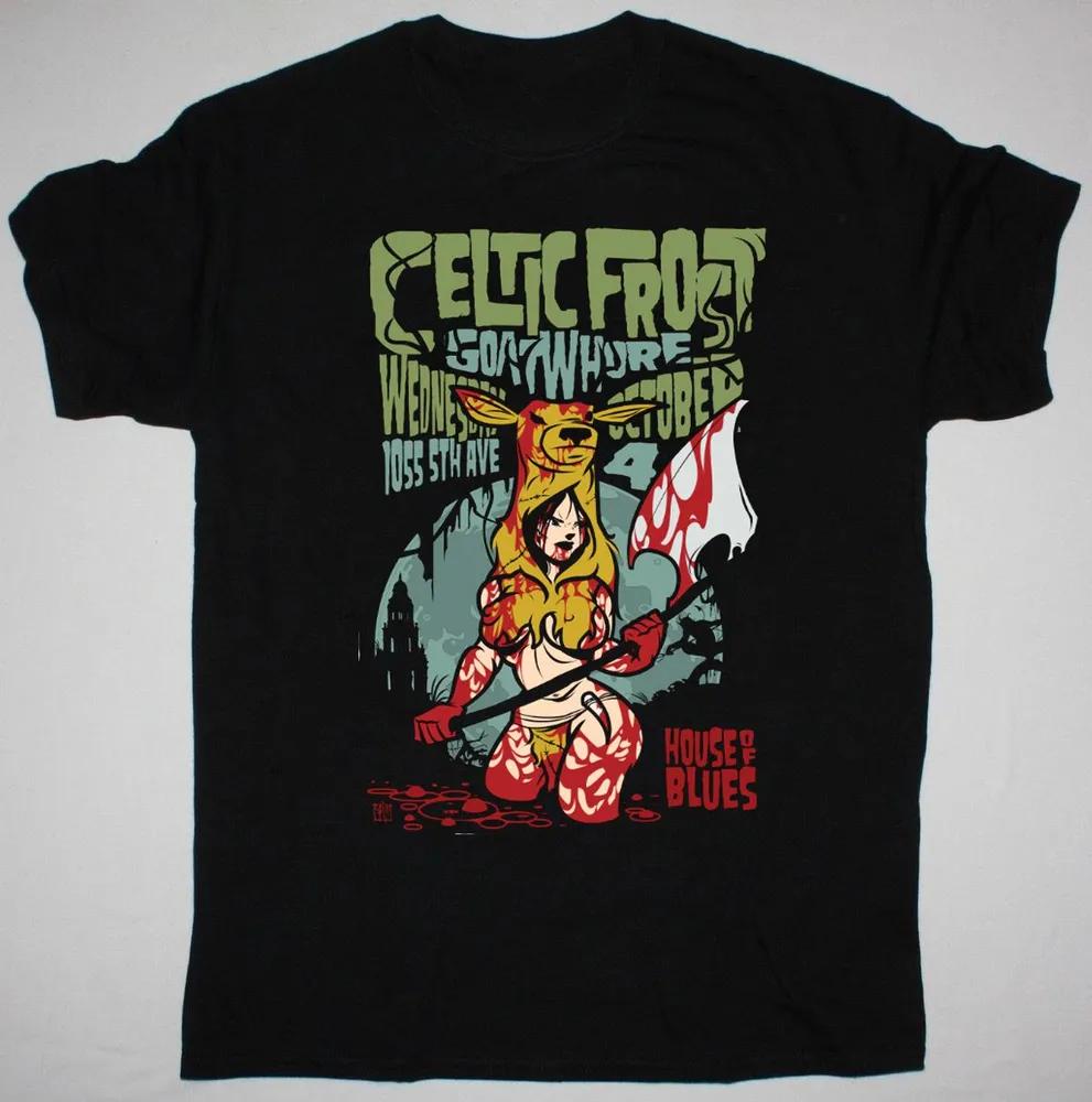 Unisex Short Sleeve Crew Neck Cotton T Shirt Celtic Frost Band L