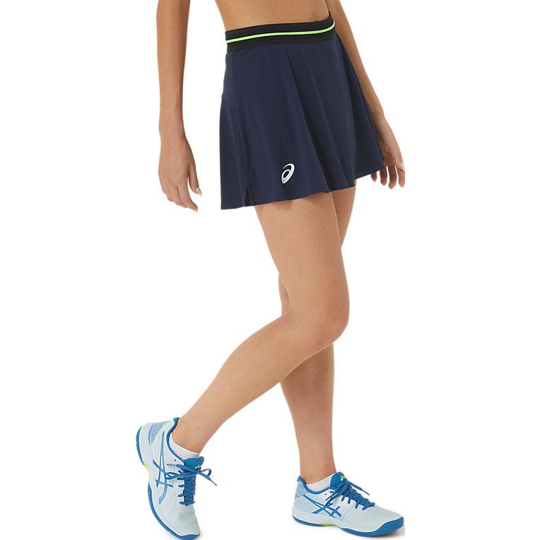 Asics Match Skort Solid Soft Comfortable Quick-Dry Casual Skirt Women skirts Navy-Blue 2042A252400