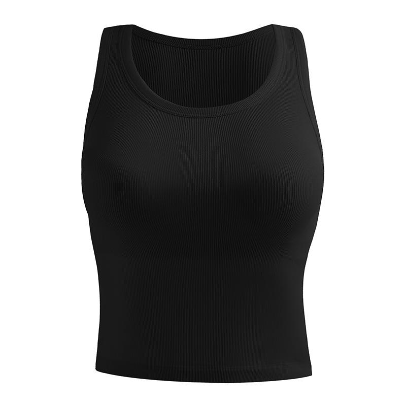 Women's One-piece Fixed Cup Upholstery Gathering Can Be Worn Outside The Word Back Comfortable and Versatile Yoga Sports Underwear