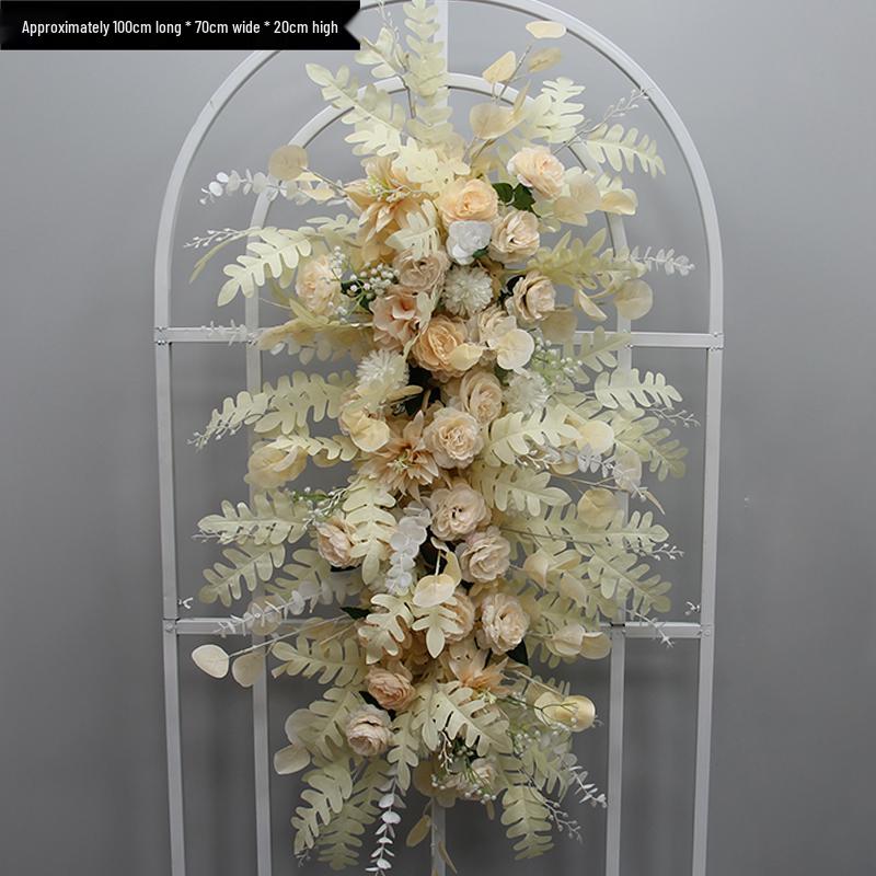 Blumen Kunstseide Blumenstreifen Set: Lange Hängegang-Anordnung & Hochzeitsaal-Dekor