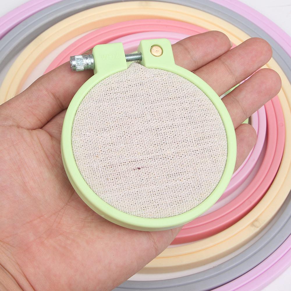 1pc Abs Plastic Embroidery Hoop Cross-stitch Embroidery Frame Candy Colored Embroidery DIY Woven Embroidery Accessories
