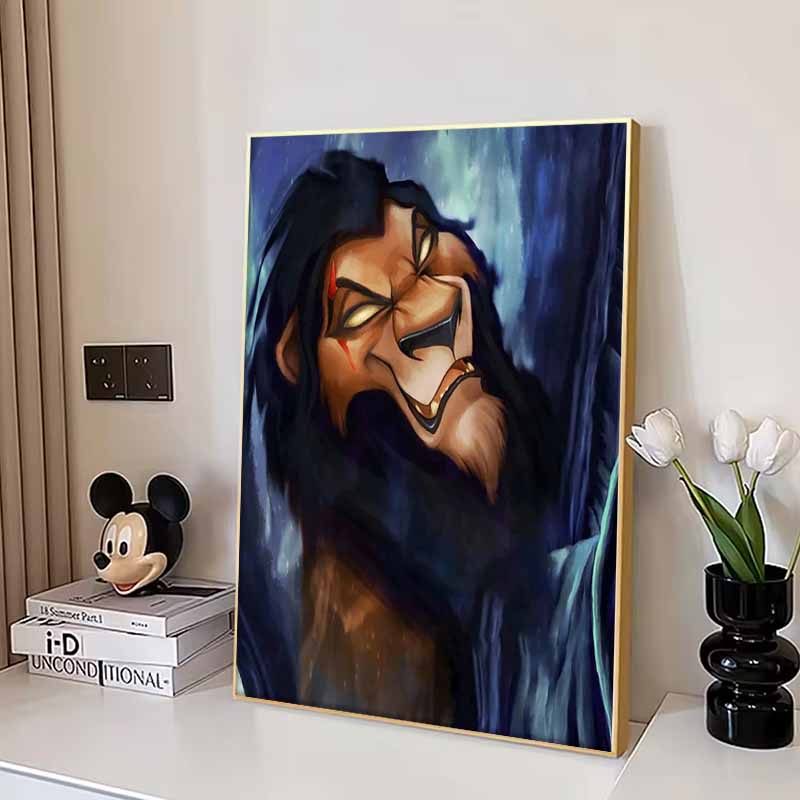 Disney Diamond Painting Lion King Villain Scar Illustration 5D Diamond Painting Art Embroidery Cross stitch Room Decoration