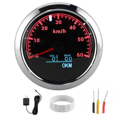 85mm GPS Speedometer Odometer Direction Angle Display Multifunction Instrument for Motorcycle Boat Car
